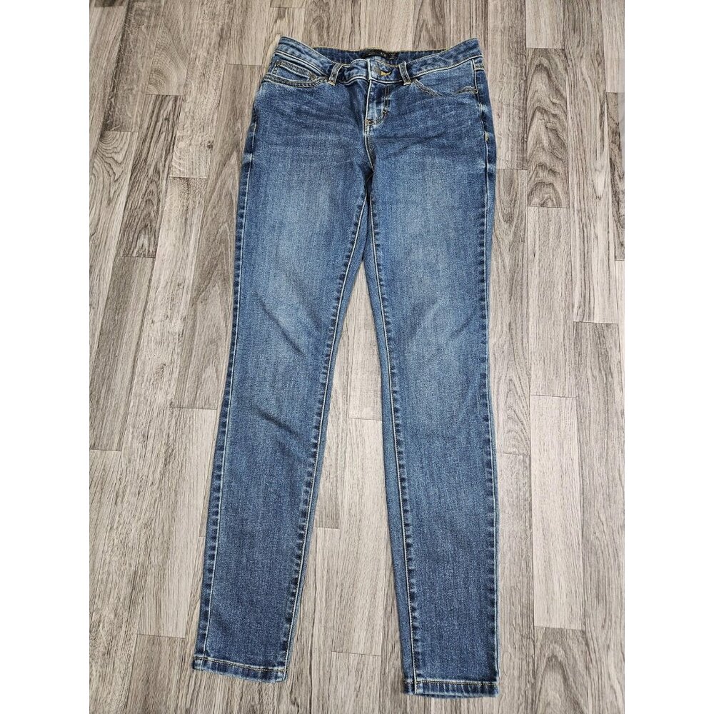 Prana Jeans Womens 6 Blue Stretch Denim Mid Rise Skinny Organic Cotton Casual